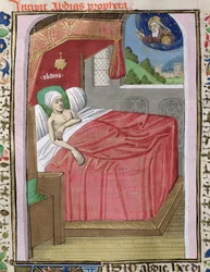 Ms H 7 fol.110v Wizja Abdiasza, z Biblii Jana XXII