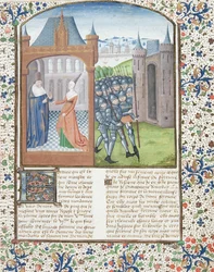 Pani Hunter 372 f.1r Boccacio i Fortune, 1467