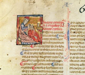 Ms. Lat. 7134, fol. 1: trepanacja, z „Chirurgie de Maître Rolandi”