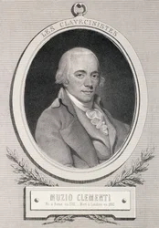 Muzio Clementi (1752-1832) grawerowane przez Alfreda Lemoine
