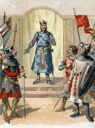 Moja korona na odważne zdanie wypowiedziane przez Filipa Augusta 27 lipca 1214 do panów w przededniu bitwy o bydło.
