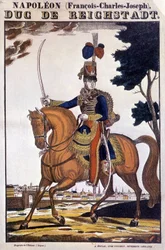 Napoleon II, syn cesarza Napoleona I (1769-1821), na koniu - zdjęcie z Epinal