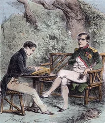 Napoleon a Sainte-Helene - Napoleon dyktuje swoje wspomnienia Emmanuelowi Pons de Las Cases (1800-1854), synowi Emmanuela de las Cases, - Od Emmanuela de las Cases, Napoleon, Memorial de Sainte-Helene