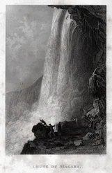 Wodospad Niagara. (grafika, ok. 1860)