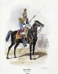 Sto - Strażnicy: kostium eskorty w 1856 r. - w „Histoire de l