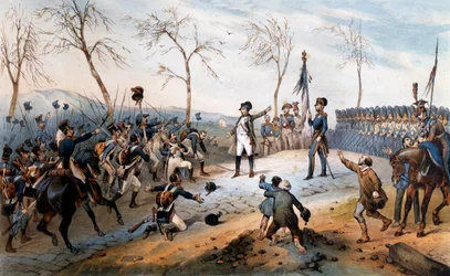 Sto dni: „” Napoleon Bonaparte (1769-1821) powracający z wygnania na wyspie Elba 1815 - powrót Napoleona z Elby.