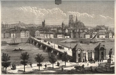 Orlean - Centre-Val de Loire - rycina w „La France illustree: geografia, historia, administracja statystyczna” autorstwa V.A. Słodowo-Brązowy. 1884