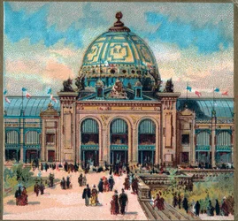 Paryż. Wystawa Powszechna z 1889 r.: Widok Pałacu Sztuk Pięknych.