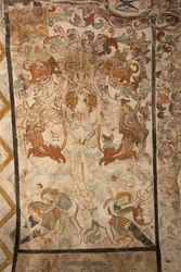 Kościół parafialny (Kościół Matki Bożej Solers). Wnętrze. Nawy. Malowidła ścienne. Szczegół. 16 wiek (?).