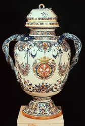 Słoik farmaceutyczny z Chartreuse du Val Saint-Pierre (ceramiczny)