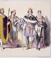 Philippe Auguste i Isabelle de Hainaut - w „Monarchii francuskiej w drukach””