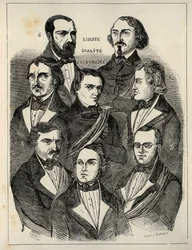 Afisz wyborczy 1848 - francuscy politycy republikańscy