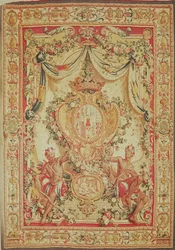Portiere z herbem Ludwika Antoniego de Pardaillan de Gondrin, księcia Antin, fabryka gobelinów, 1708-36