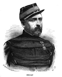 Portret Abla Douay (1809-1870), francuskiego generała. Grawer w „Les Illustrations De L