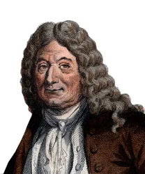 Portret Alaina Rene Lesage (Le Sage) (1668-1747), francuskiego powieściopisarza i dramaturga.