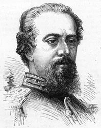 Portret Alejo Julio Argentino Roca Paza (1843-1914), prezydenta Argentyny. Grawerowanie w „”Le Monde Illustré””n°1230 z 24 października