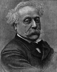 Portret Alexandre Dumas Jr. (1824-1895), francuskiego pisarza. Grawer w „La gazette du dimanche” z dnia 5 grudnia 1895 r.