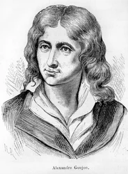 Portret Alexandre Goujon (1766-1795), aktora rewolucji francuskiej - w „L’Histoire de France” Henri Martina