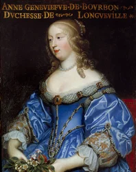 Portret Anny Genevieve de Bourbon Conde (Anne-Genevieve de Bourbon-Conde), księżnej Longueville (1619-1679) Malarstwo szkoły francuskiej