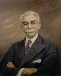 Portret barona Pierre de Coubertin (1863-1937)