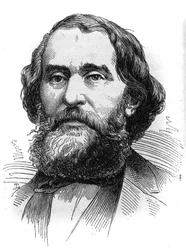 Portret Bartolome Mitre (1821-1906), prezydenta Argentyny. Grawerowanie w „” Świat Ilustrowany”” nr 1230 z 24 października