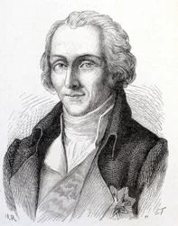 Portret Benjamina de Rumforda, amerykańskiego fizyka (1753 - 1814) - w „Albumie nauki”; wybitni naukowcy; Wielkie odkrycia”” 1896.
