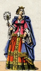 Portret Bonne z Luksemburga (1315-1349), żony Jana II z Francji.