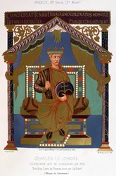 Portret Karola II Łysego (823-877) koronowanego na króla Lotaryngii w 860