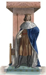 Portret Karola V Francji, zwanego Mądrym (1338-1380), króla Francji.
