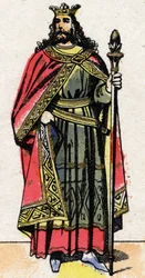 Portret Childeberta II (w. 570 - 596), króla Austrazji.