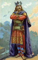 Portret Childeberta I, króla Franków od 511 do 558.