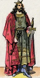 Portret Chilperica I, króla Franków z lat 561-584.