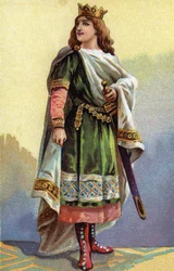 Portret Clotaire (Clothaire) III, króla franków (652-673).