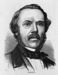 Portret Coxwela, brytyjskiego lotnictwa - w „Albumie Nauki”; wybitni naukowcy; Wielkie odkrycia”” 1896.