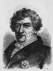 Portret Cuviera (1769-1832), francuskiego zoologa i paleontologa - w „Album de la Science; wybitni naukowcy; Wielkie odkrycia”” 1896.