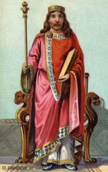Portret Dagoberta, króla franków od 628 do 638.