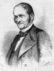 Portret dr Julesa Cabarrusa (1801-1870), francuskiego lekarza. Grawer w „”Le Monde Illustré””n°685 z 28 maja 1870 r.
