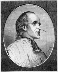 Portret ojca Delacroix de Ravignan (1795-1858), francuskiego jezuity. Grawer w „Le Monde Illustré” nr 47 z dnia 6 marca 1858 r.