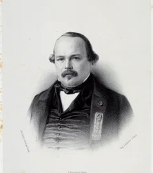 Portret Francois Auguste Perrinon (1812-1861), zastępca Martyniki Grawerowanie XIX-wiecznego Chartres, Musee des Beaux Arts