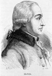 Portret Francois de Croix Comte de Clerfayt (lub Clairfayt), austriackiego feldmarszałka (1733-1798) - w „L’Histoire de France” Henri Martina