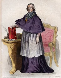 Portret Francois de Pons de Salignac de La Mothe Fenelon (1651-1715), francuskiego arcybiskupa, teologa, poety i pisarza.