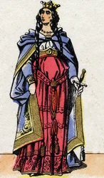 Portret Fredegonde, królowej Neustrii (545-597).