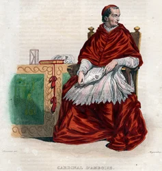 Portret Georges dAmboise (1460-1510), francuskiego kardynała i ministra stanu.