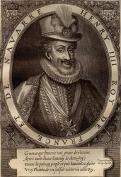 Portret Henryka IV (1553-1610) Król Francji - Portret Henryka IV (1553-1610) Król Francji - rycina XVII wiek