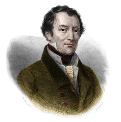 Portret Jacques-Antoine (Jacques Antoine) Manuela (1775-1827), francuskiego prawnika i polityka. w „Księdze mówców” Louisa de Cormenina Timona. 1842. Kolekcja prywatna.