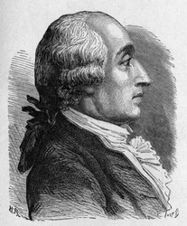 Portret Jacquesa Alexandre Césara Charlesa (1746 - 1823), francuskiego fizyka - w „Albumie nauki”; wybitni naukowcy; Wielkie odkrycia”” 1896.