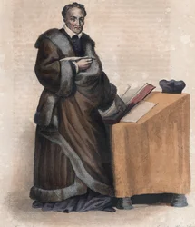 Portret Jacquesa Amyota (1513-1593), francuskiego biskupa, pisarza i tłumacza.