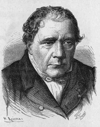 Portret Jacquesa Babineta (1794 - 1872), francuskiego fizyka i astronoma - w „Album de la Science; wybitni naukowcy; Wielkie odkrycia”” 1896.