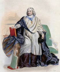 Portret Jacquesa Benigne Bossueta (1627-1704), francuskiego biskupa i teologa.