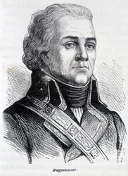 Portret Jacquesa François Coquille dit Dugommier, francuskiego generała (1738-1794) - w „L’Histoire de France” Henri Martina
